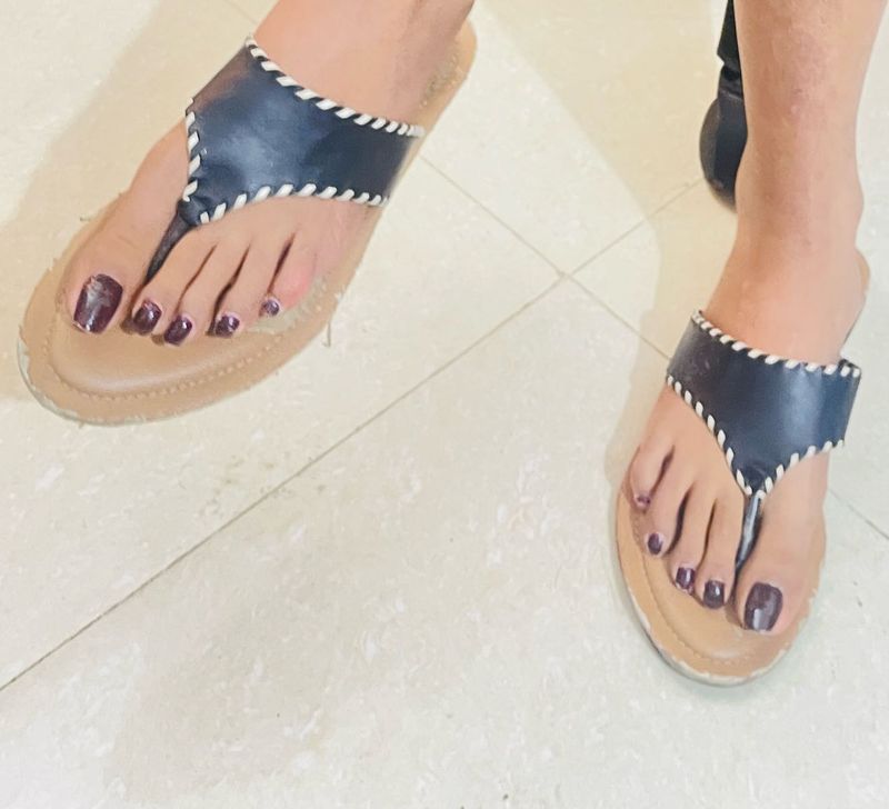 Used Thong Traditional Sandals with Socks