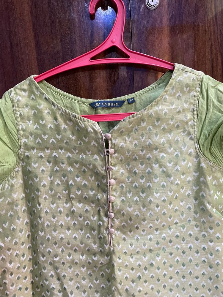 Avasa Brand Green Kurthi