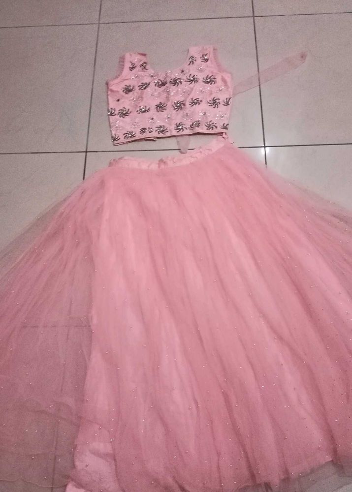 Pink Embellished Lehenga Choli