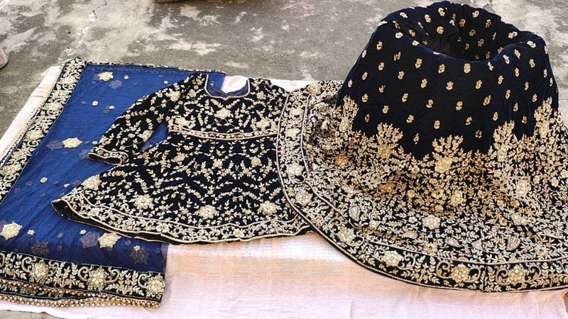 Elegant Hand  Embroidered Lehenga Choli Set