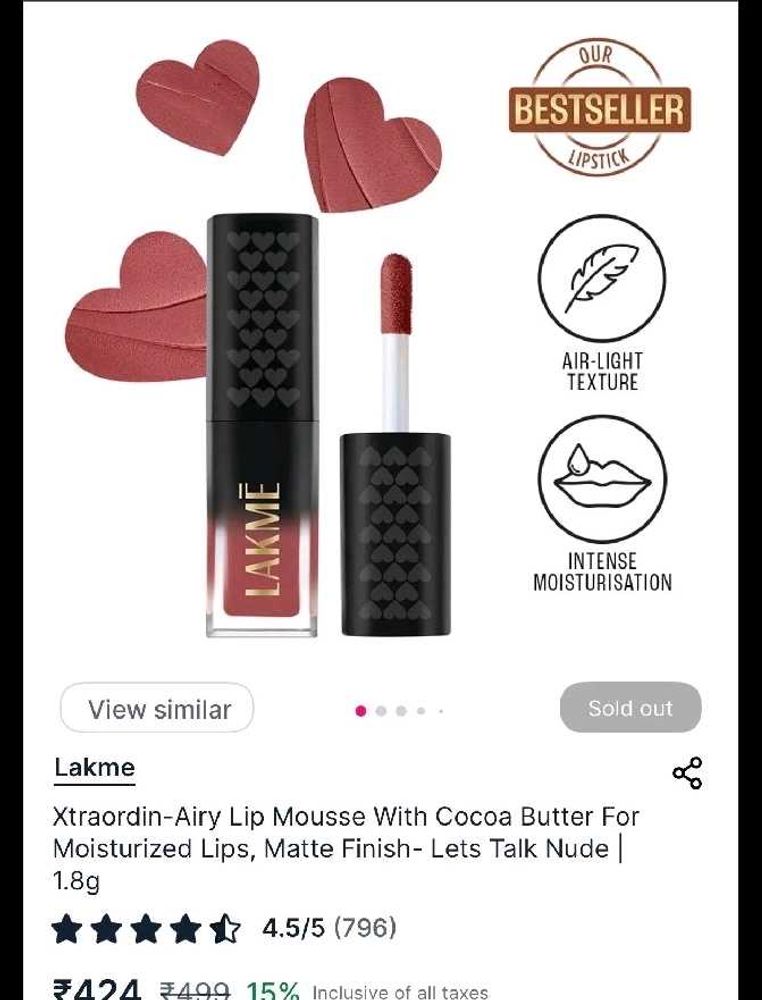Lakme Xtraordin-airy Lip Mousse