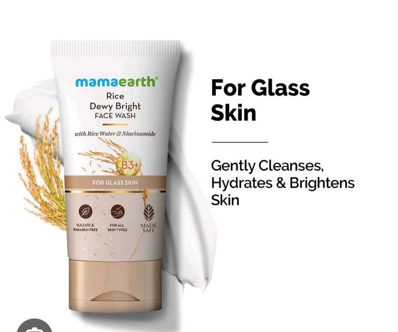 50 ML Mamaearth Rice Face Wash for Dewy Skin
