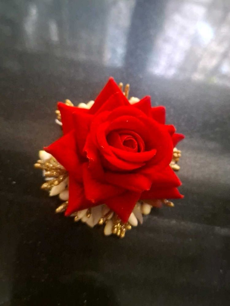 Red Rose Hair Clip