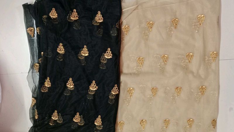 Embroidered net cloth each 2 mts above