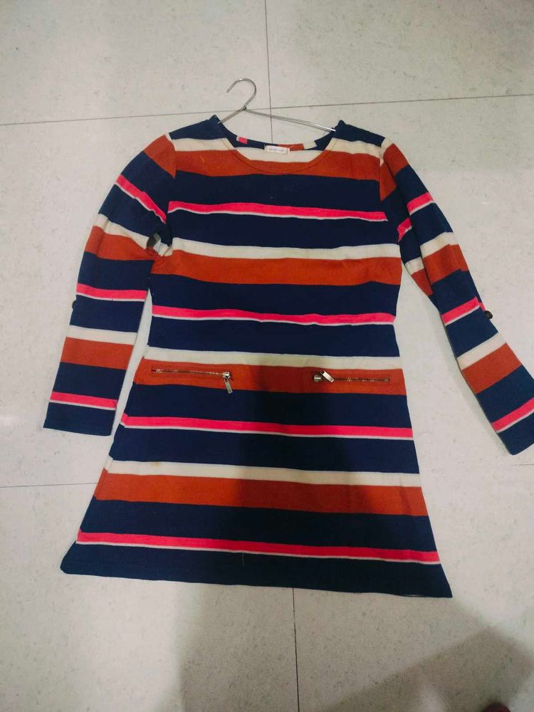 Striped Long Sleeve Dress