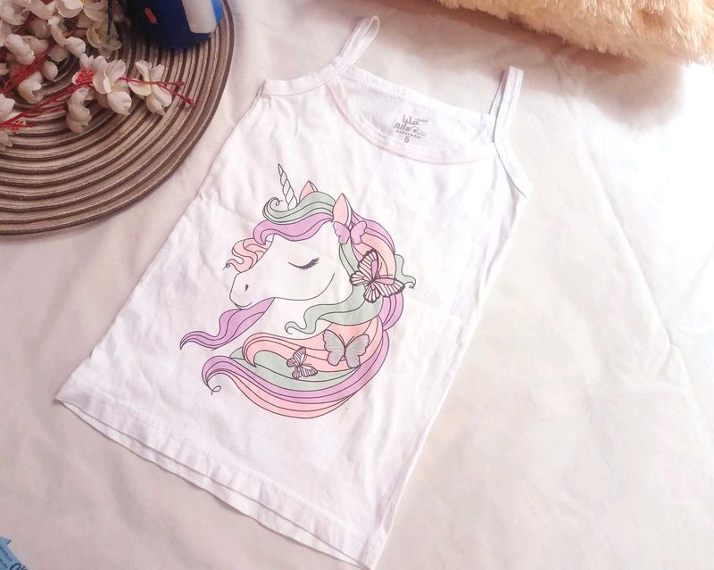 Very Beautiful Girls Short SleevelessUnicorn Kids