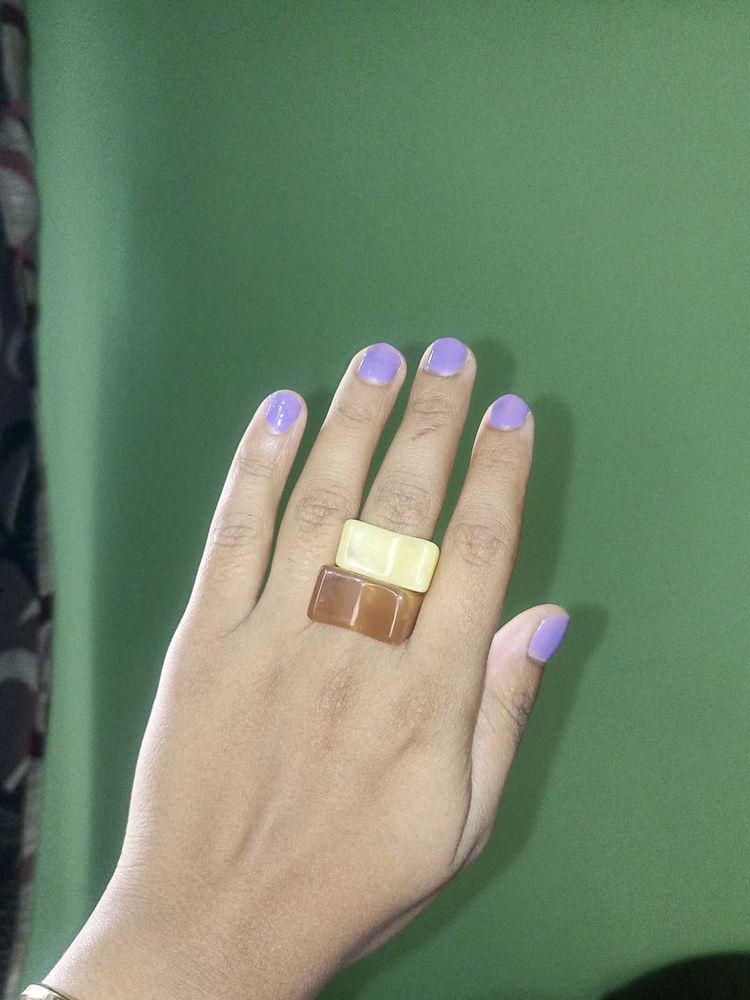 Chunky Block Rings Set