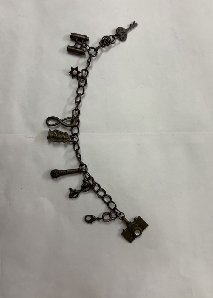 Unique Charm Bracelet with Vintage Pendants
