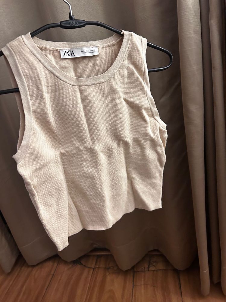 Zara Ribbed Knit Tank Top