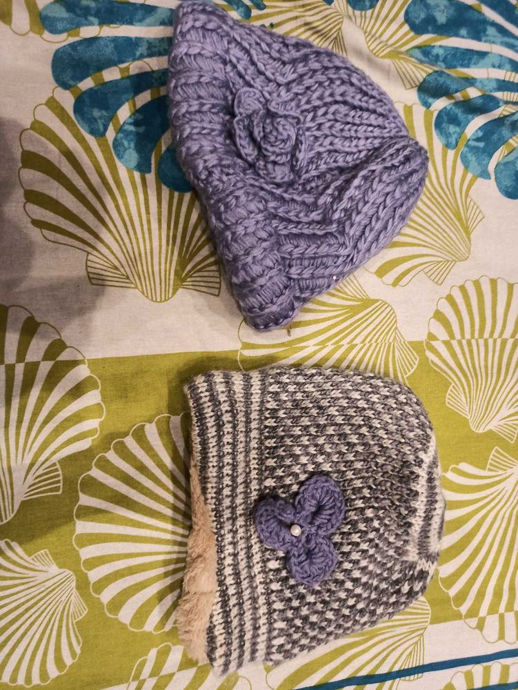 Knitted Beanie Hat Set