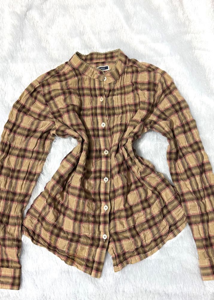 Plaid y2k fitted shirt