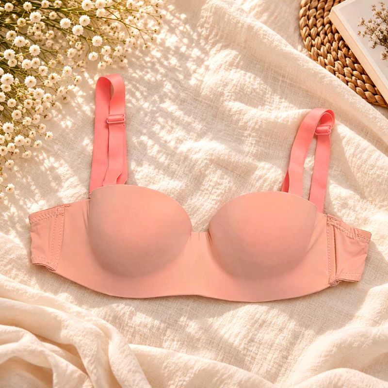 Peach Pink Padded Bra | Everyday Essential 🎀