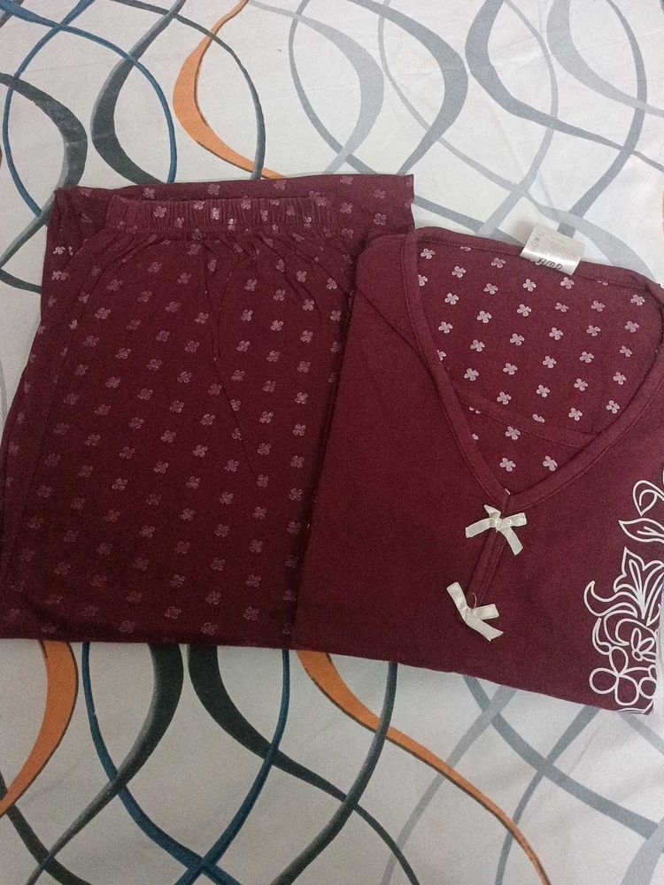 Cozy Burgundy Pajama Set