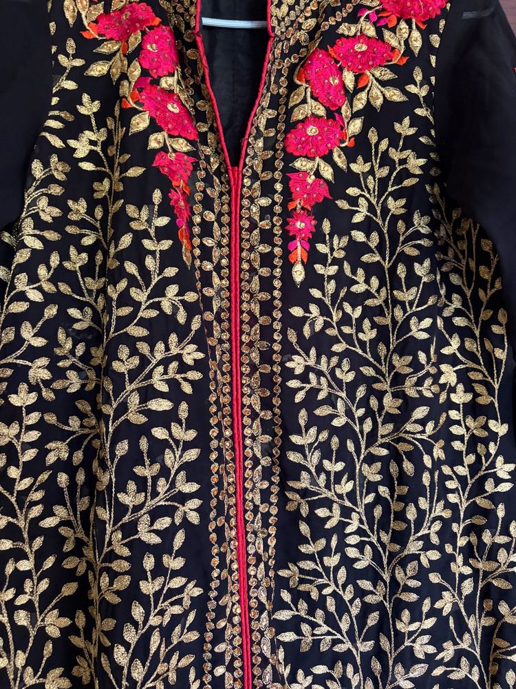 Handwork Embroidered Black suit set