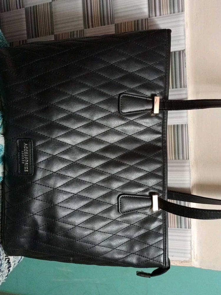 Black Quilted Handbag