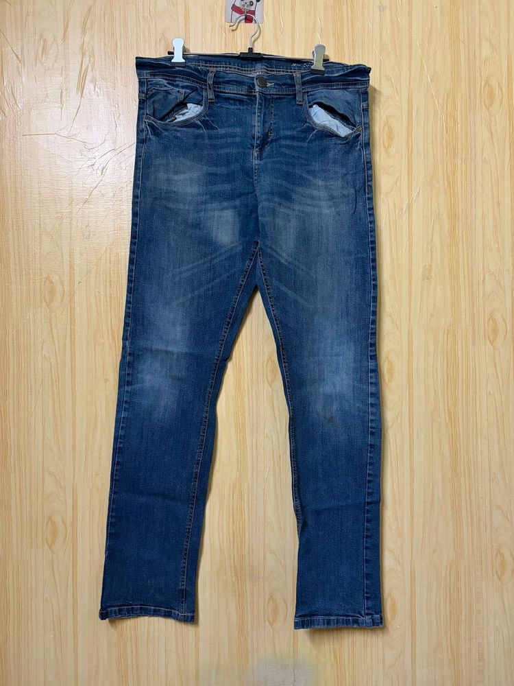Men's Relaxed Fit Blue Jeans