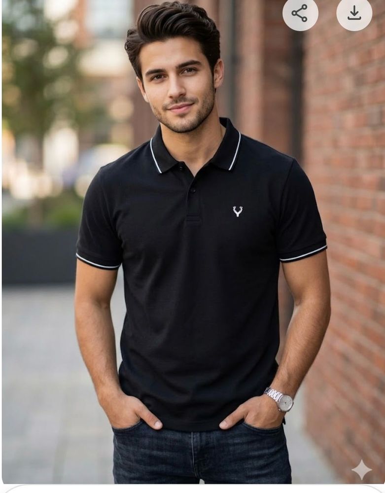 Men's Black Allen Solly T-Shirt new wth tag