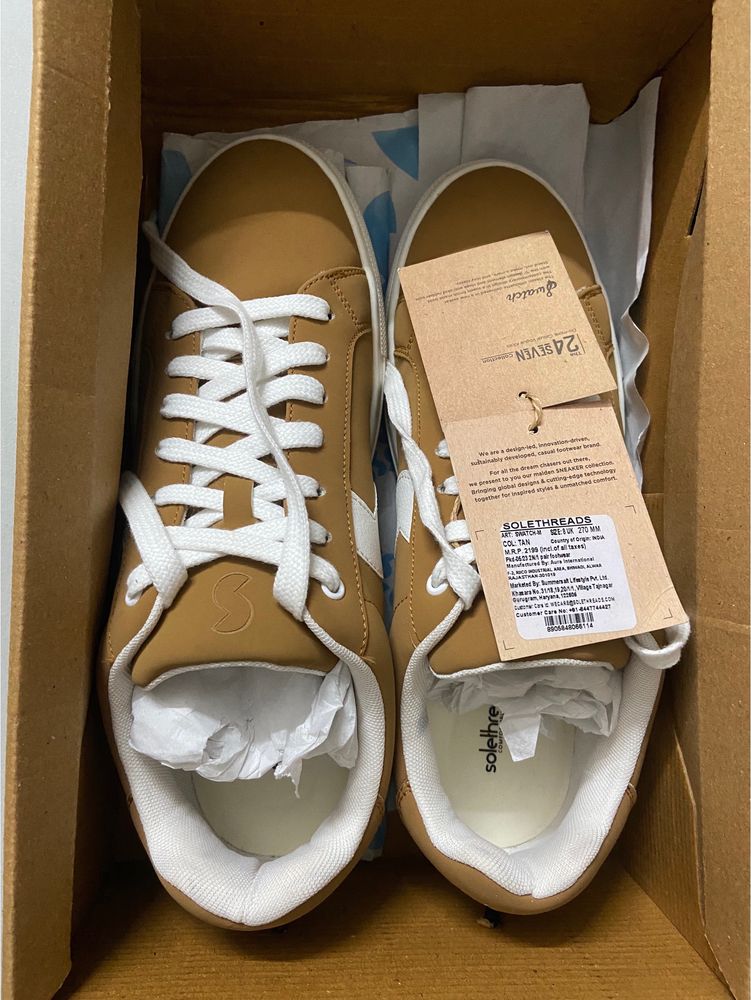 Solethreads tan sneakers