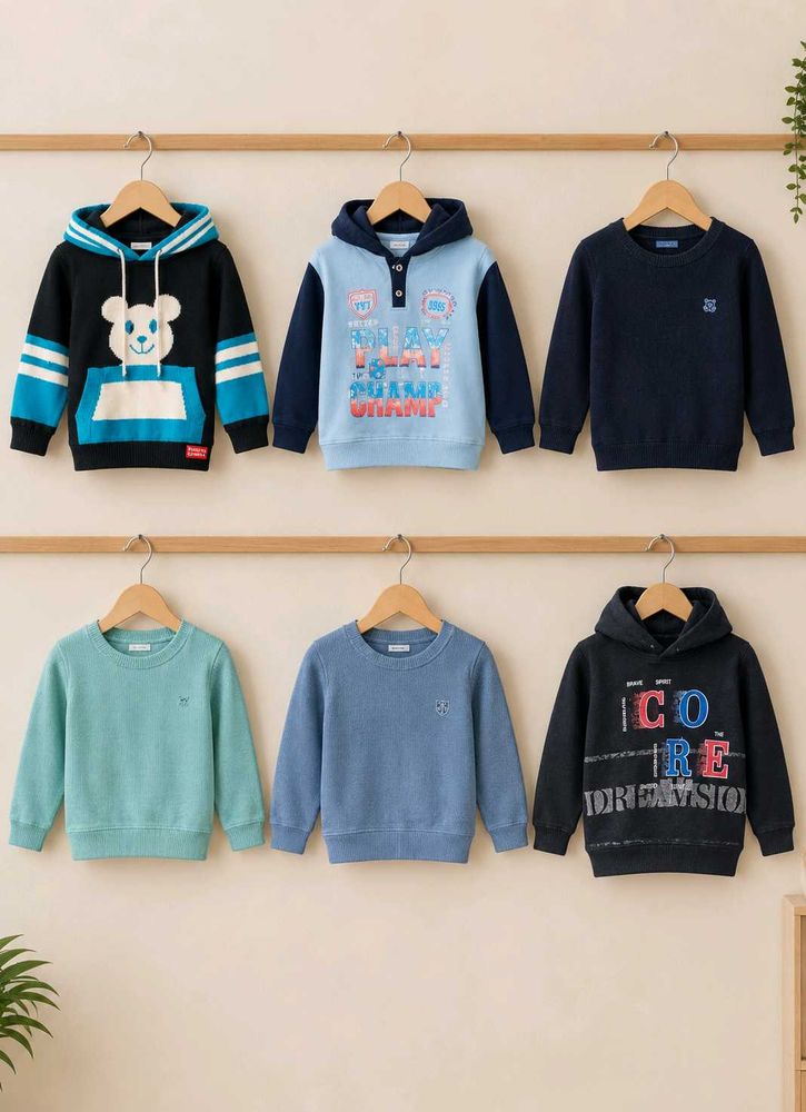 6 Kids Hoodies and Sweaters Bundle