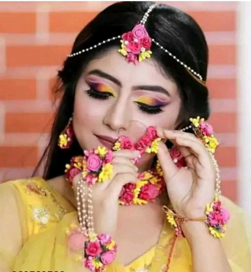 Floral Jewellery Set for Haldi Ceremony