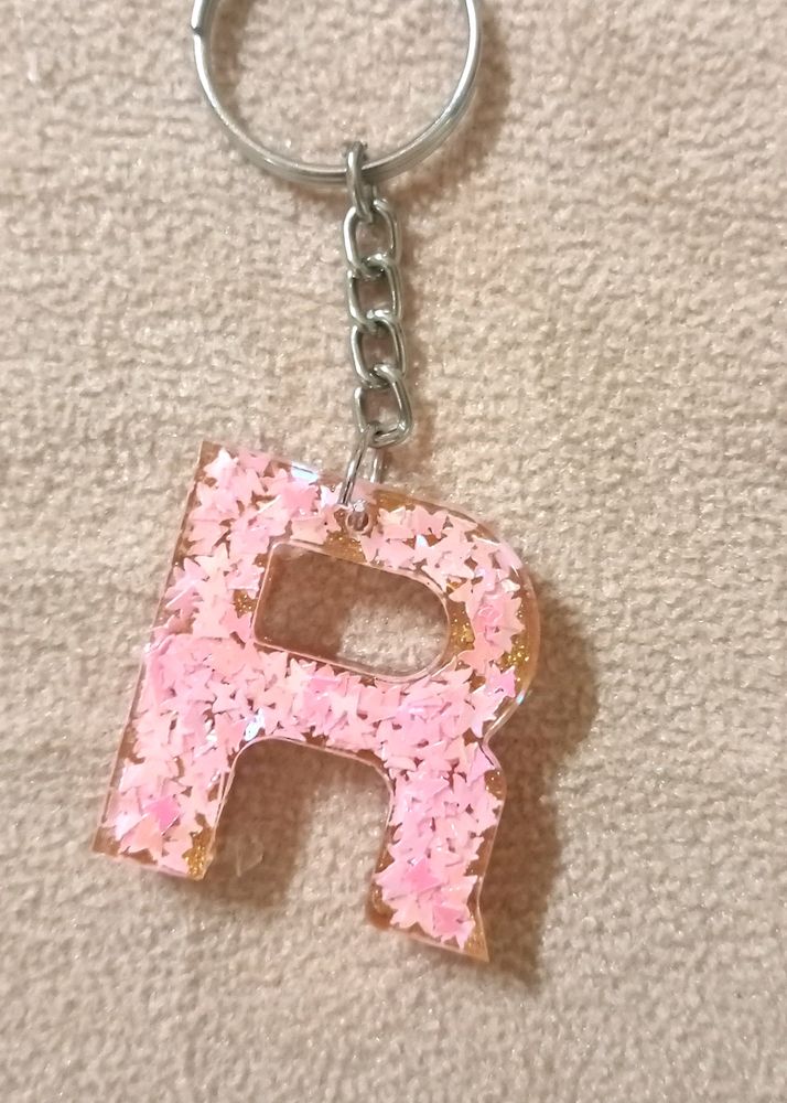 Resin Handmade Alphabet Keychain
