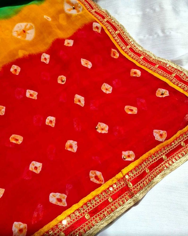 Vibrant Bandhani Saree