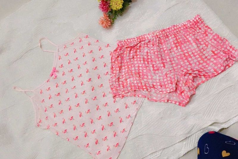 Cute Flamingo Pajama Set
