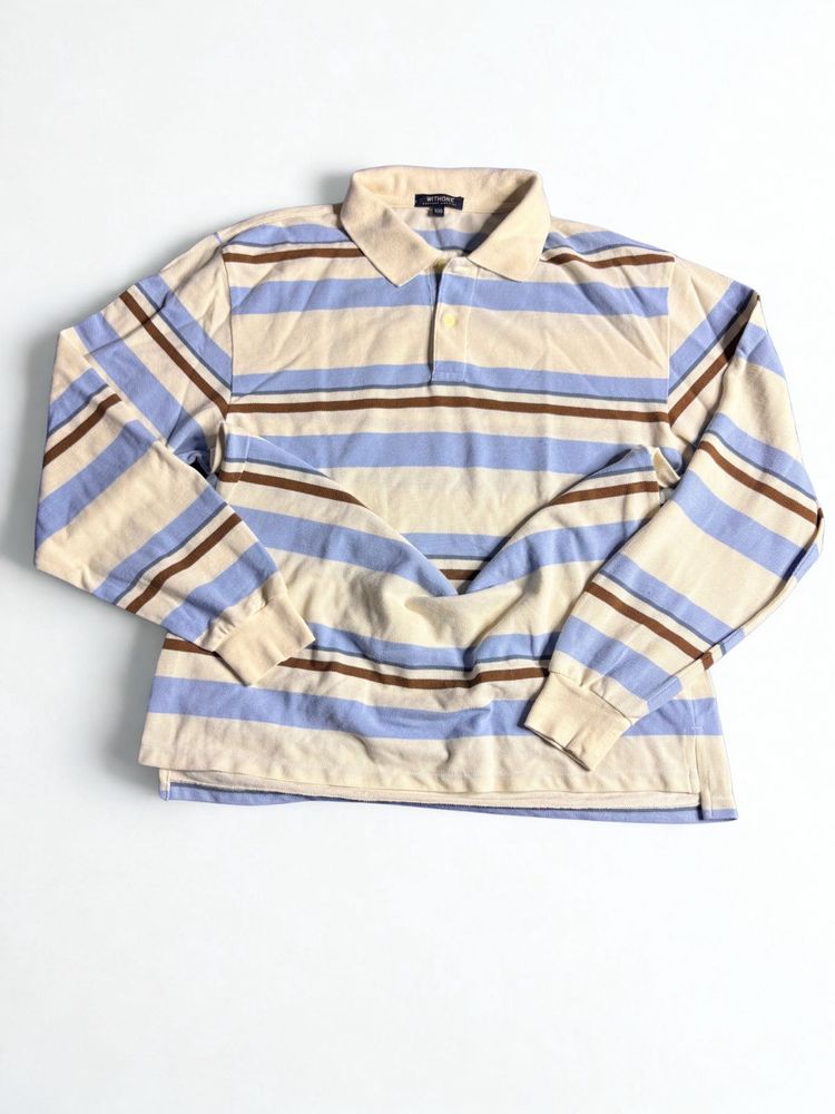 Striped Long Sleeve Polo Shirt