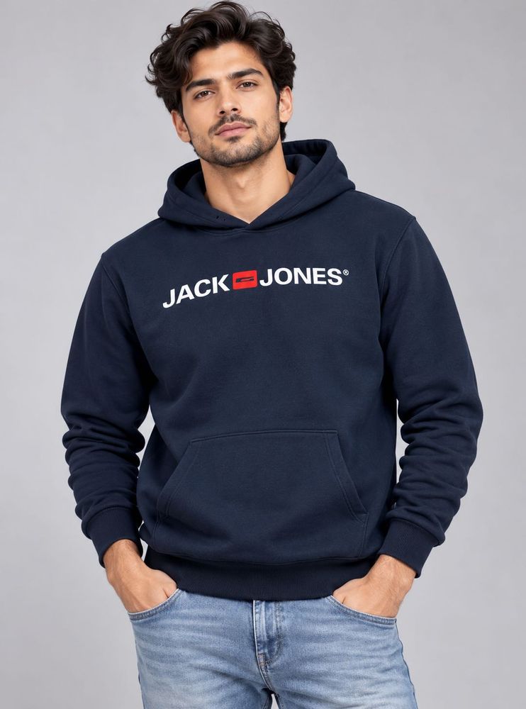 Jack &amp; Jones Navy Blue Hoodie
