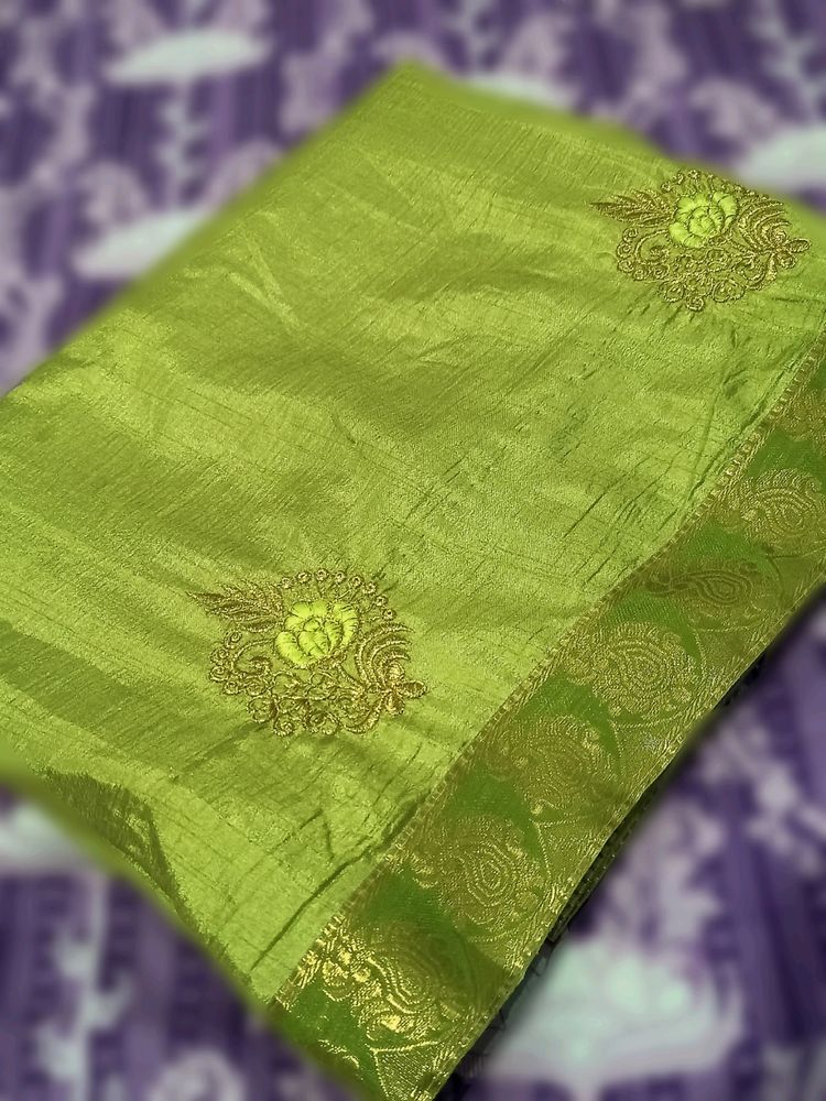 Pastel(Pista) Green Saree