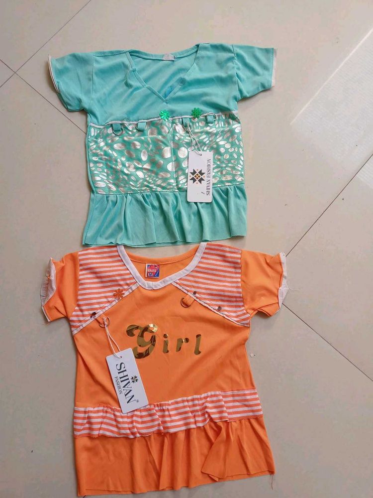Cute Baby Girl Tops ( frock) 2 Pack