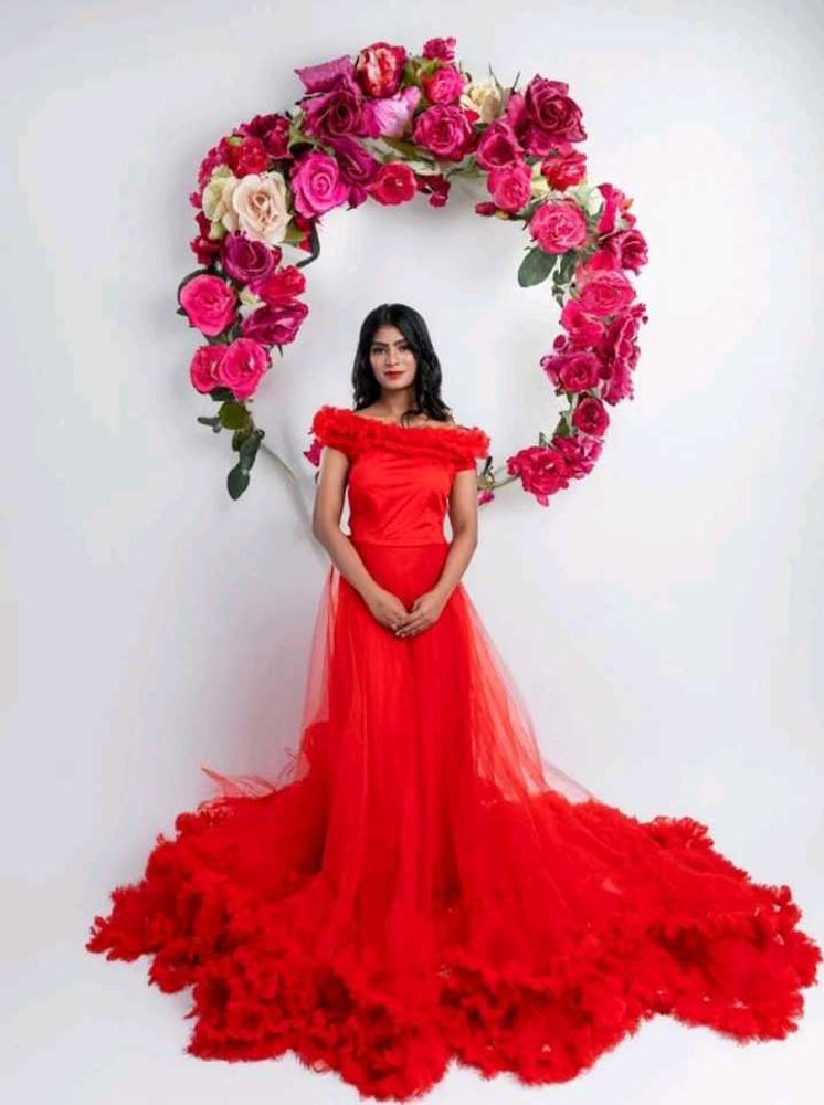 Stunning Red Tulle Gown