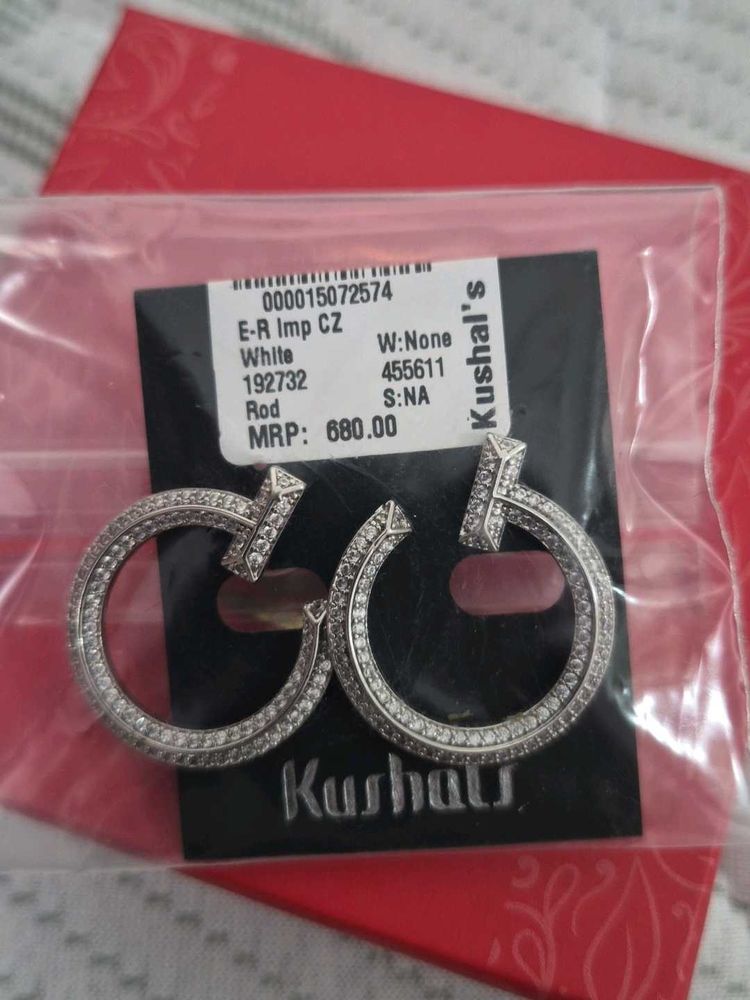 Diamond Sparkling Nail Hoop Earrings