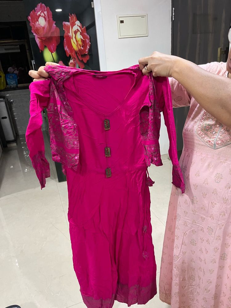 Magenta Dress with Jacket