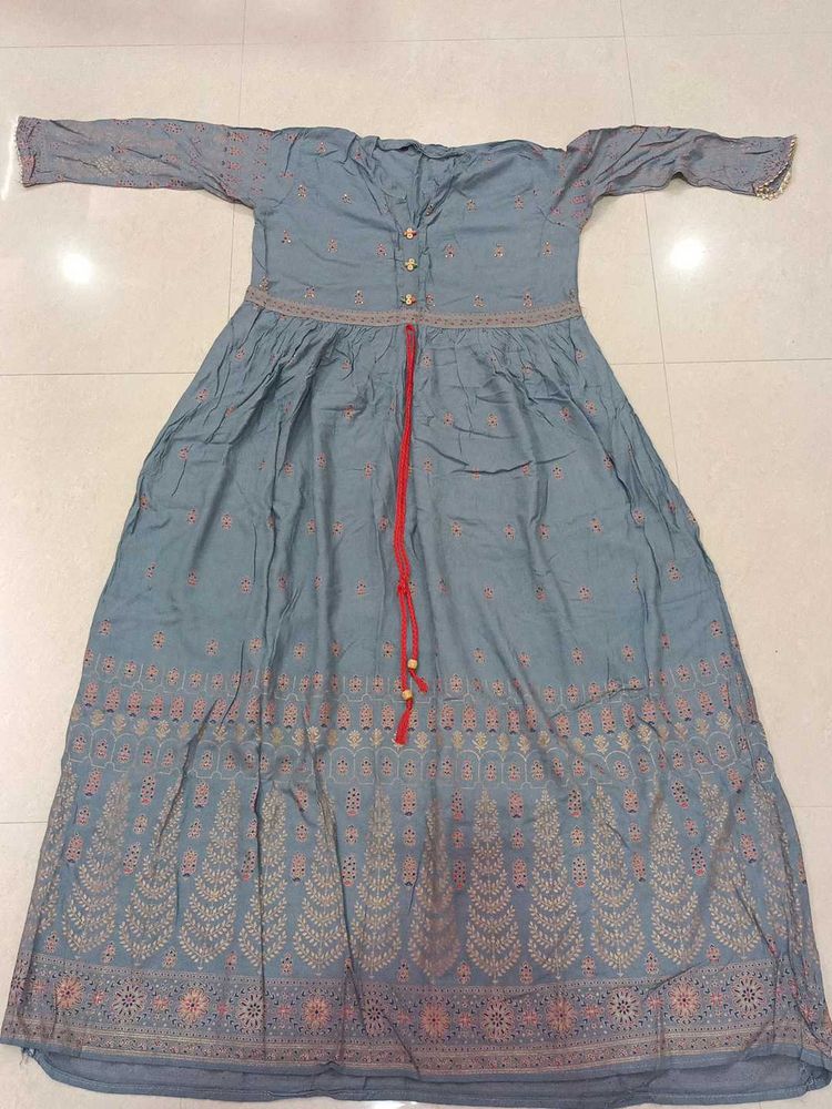 Grey Printed Dress