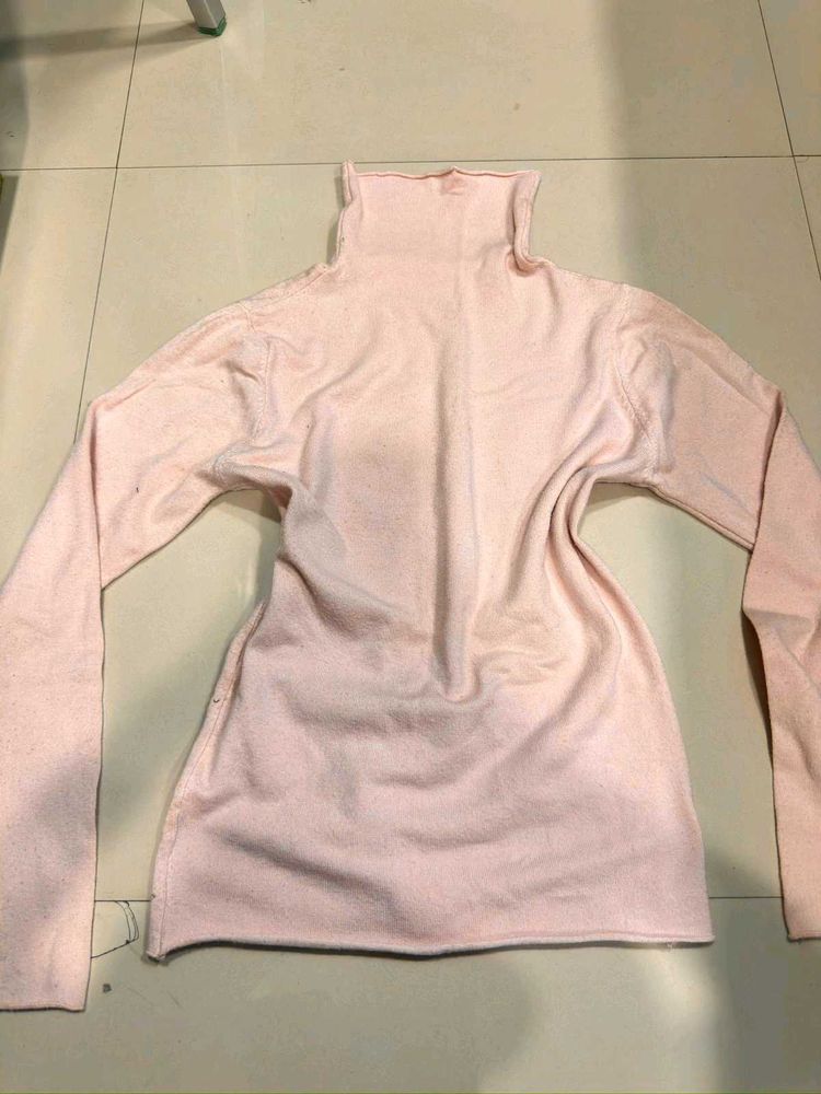 Pink Turtleneck Sweater