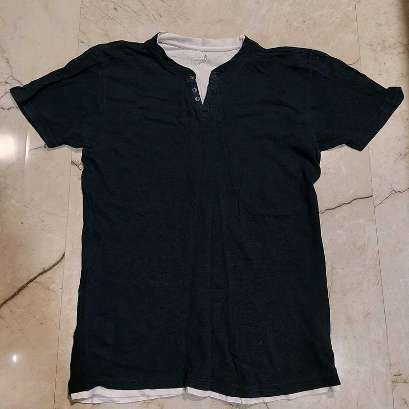 Men's Henley Neck T-Shirt