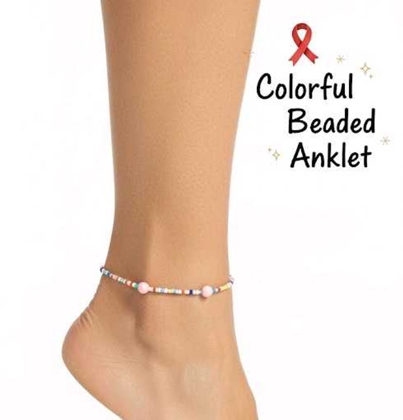 Colorful Beaded Anklet 🌈