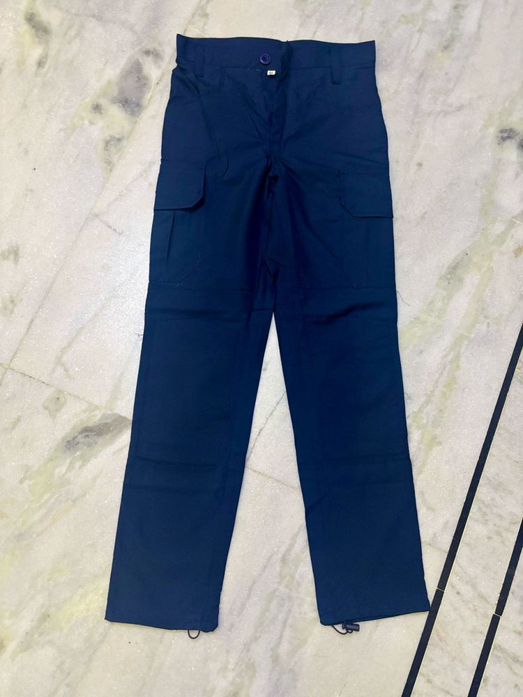 Unisexual Navy Blue Cargo Pants