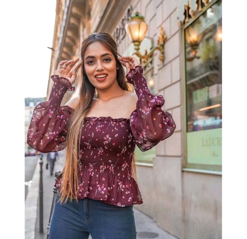 Floral Smocked Off-Shoulder Top