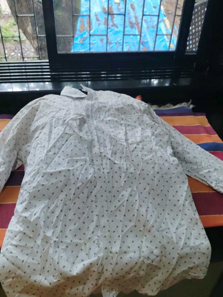 Classic White Printed Shirt
