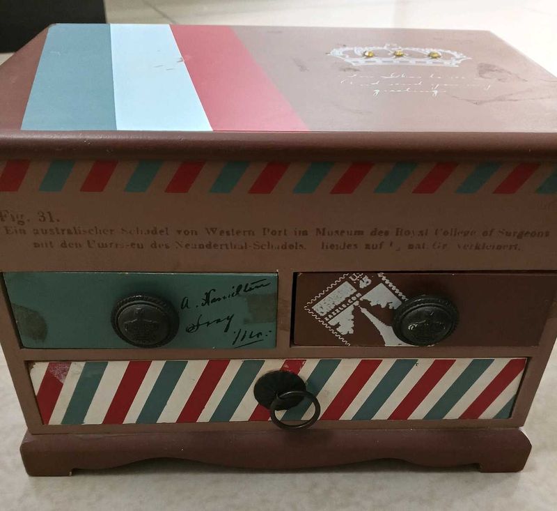 Vintage Style Wooden Jewelry Box