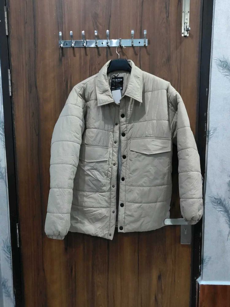 SNITCH Stylish Beige Puffer Jacket