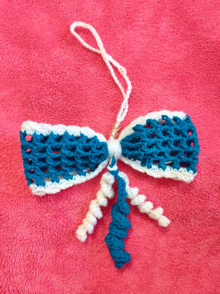 Handmade Crochet Bow Charm