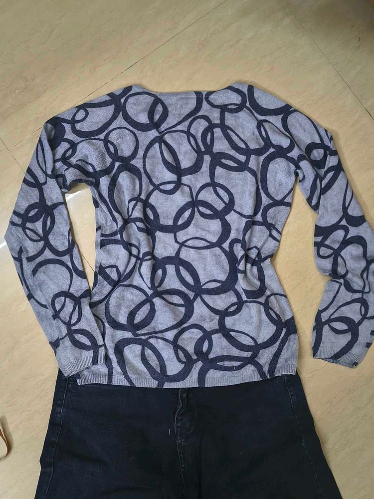 Patterned Knit Sweater