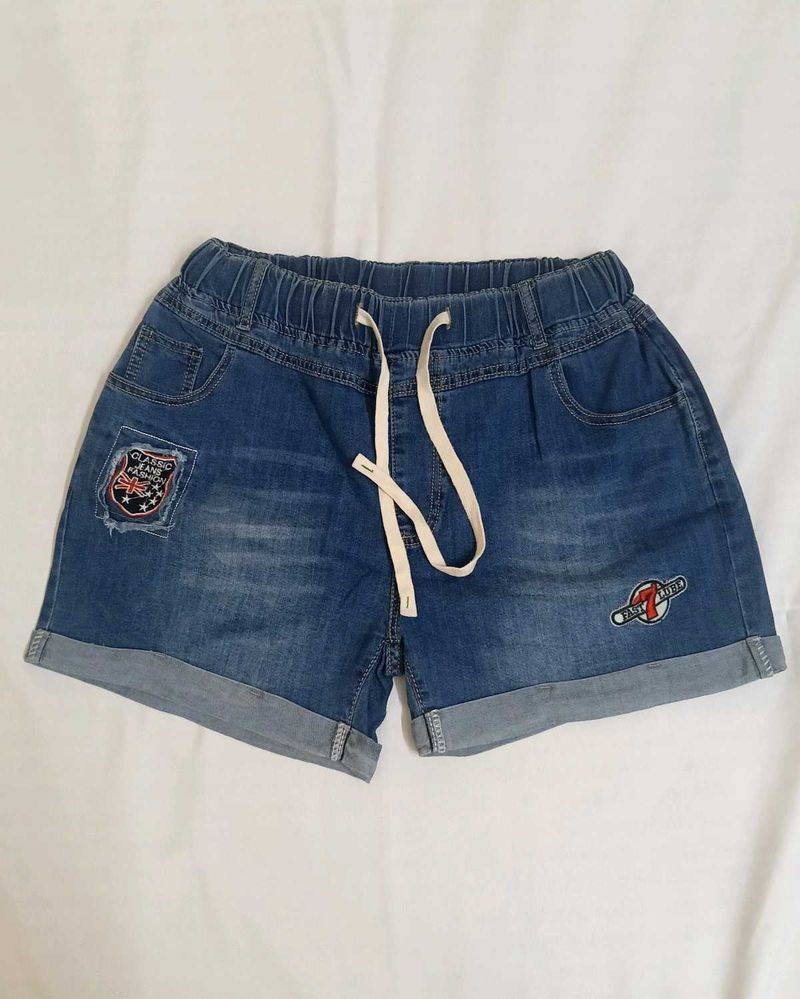 Cute Denim Shorts with Patches