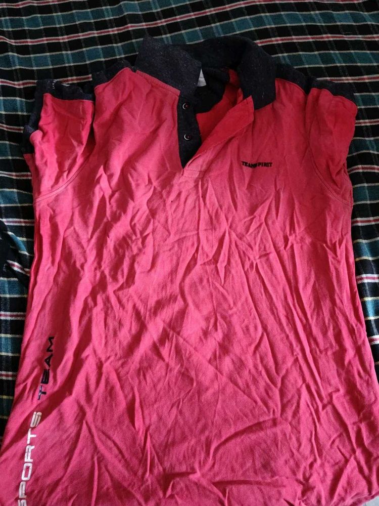 Team Spirit Pink Polo T-Shirt M
