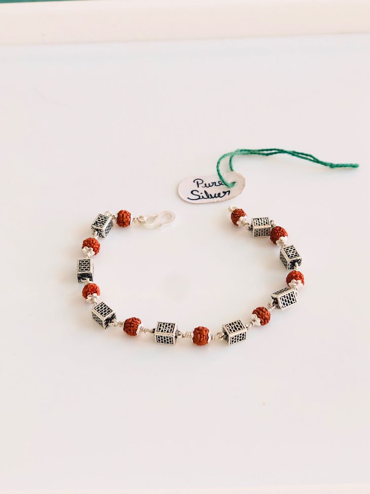 Pure Silver Rudraksh Bracelet 💫