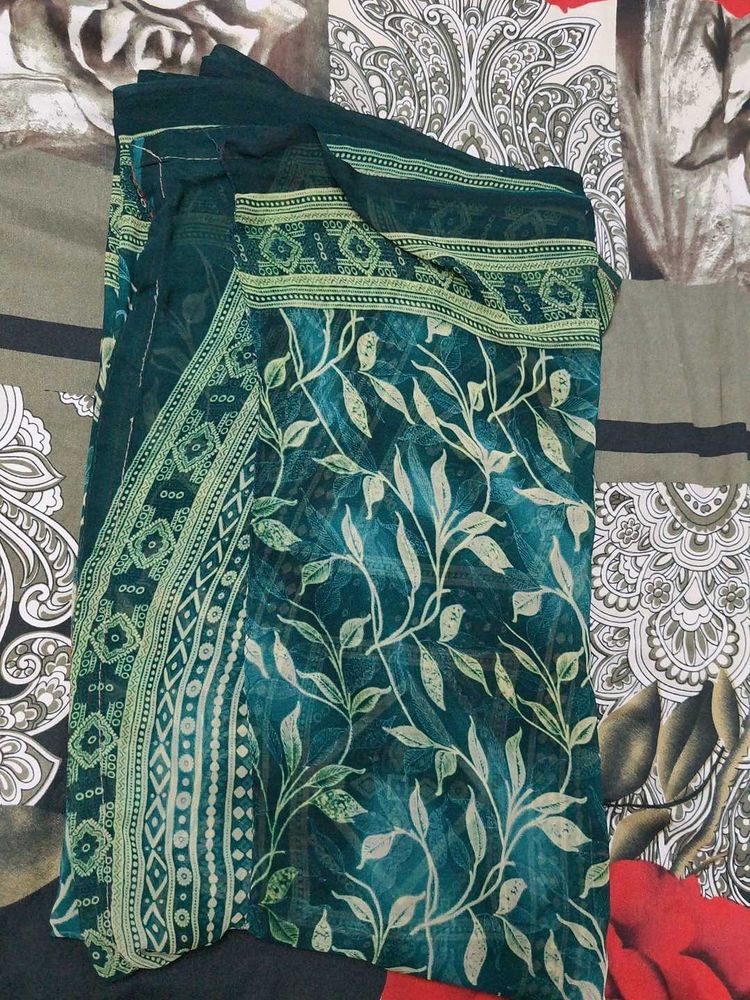 Beautiful Teal Green Saree