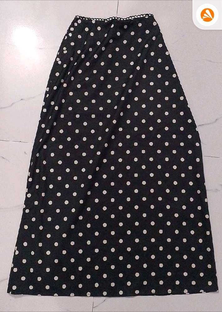 Chic Polka Dot Maxi Skirt